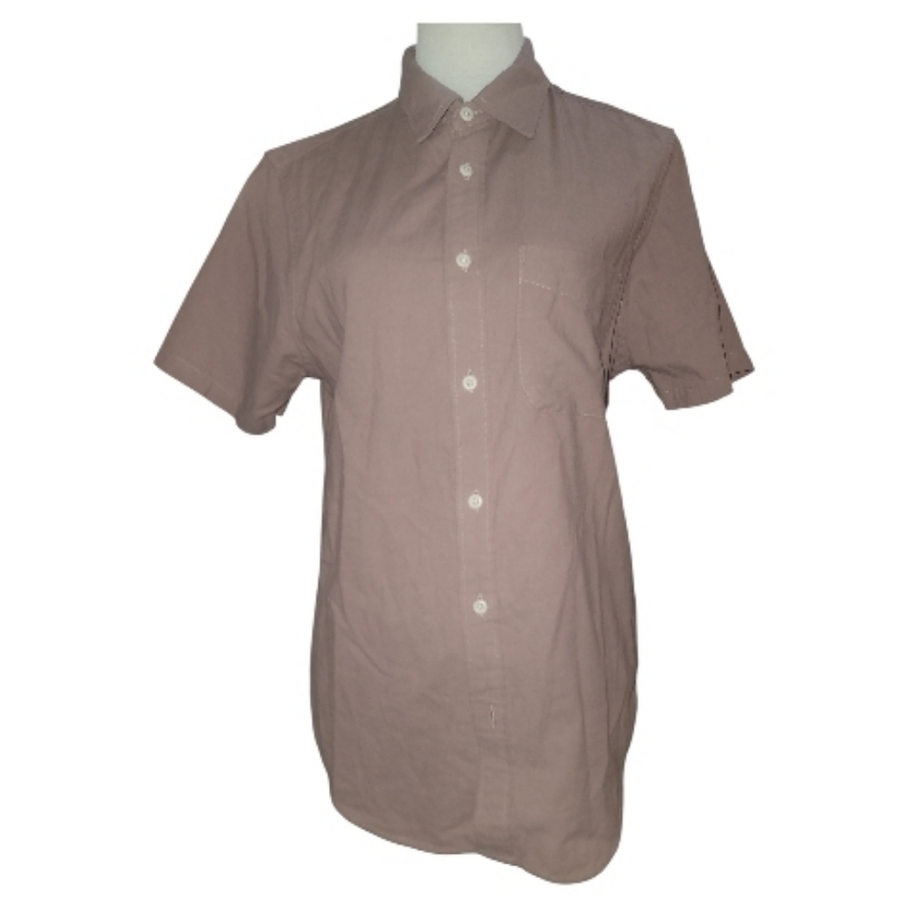 Madewell Perfect Fit Top in Soft Brown XS cotton button down shirt unisex - Picture 2 of 8